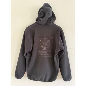 GU Kirby's Adventure 30th Anniversary Fleece Quarter Zip Hoodie Charcoal Small